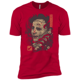 T-Shirts Red / X-Small Oni Leather Mask Men's Premium T-Shirt