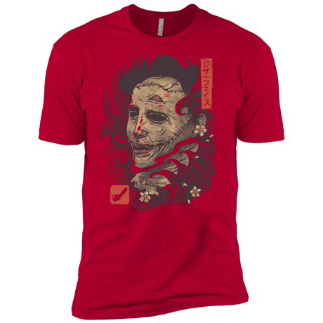 T-Shirts Red / X-Small Oni Leather Mask Men's Premium T-Shirt