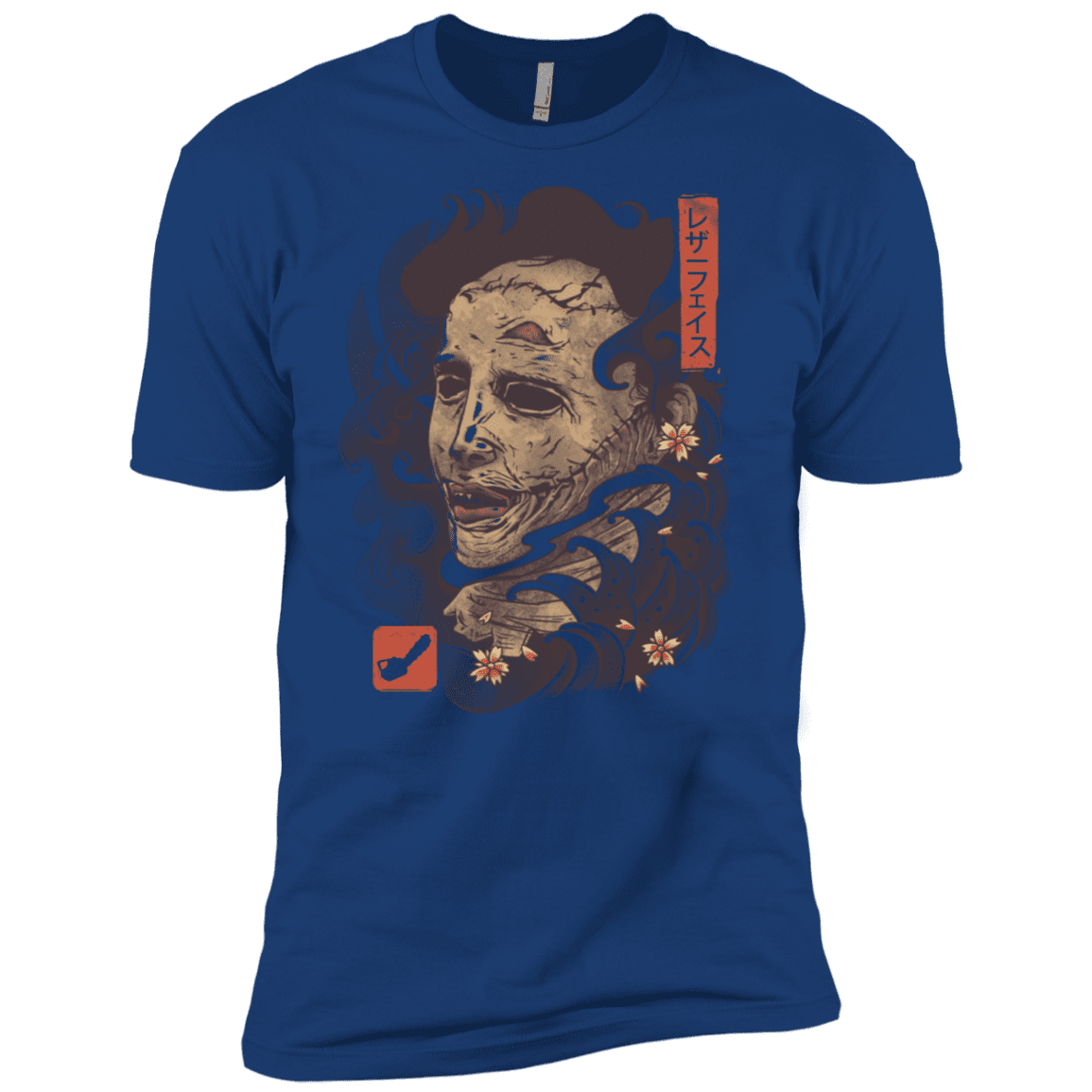 T-Shirts Royal / X-Small Oni Leather Mask Men's Premium T-Shirt