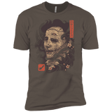 T-Shirts Warm Grey / X-Small Oni Leather Mask Men's Premium T-Shirt