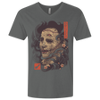 T-Shirts Heavy Metal / X-Small Oni Leather Mask Men's Premium V-Neck