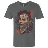 T-Shirts Heavy Metal / X-Small Oni Leather Mask Men's Premium V-Neck