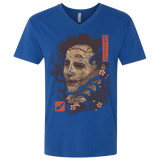 T-Shirts Royal / X-Small Oni Leather Mask Men's Premium V-Neck