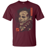 T-Shirts Maroon / S Oni Leather Mask T-Shirt