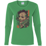 T-Shirts Irish Green / S Oni Leather Mask Women's Long Sleeve T-Shirt