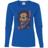 T-Shirts Royal / S Oni Leather Mask Women's Long Sleeve T-Shirt