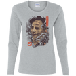 T-Shirts Sport Grey / S Oni Leather Mask Women's Long Sleeve T-Shirt