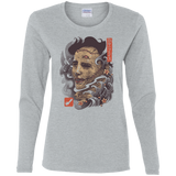 T-Shirts Sport Grey / S Oni Leather Mask Women's Long Sleeve T-Shirt