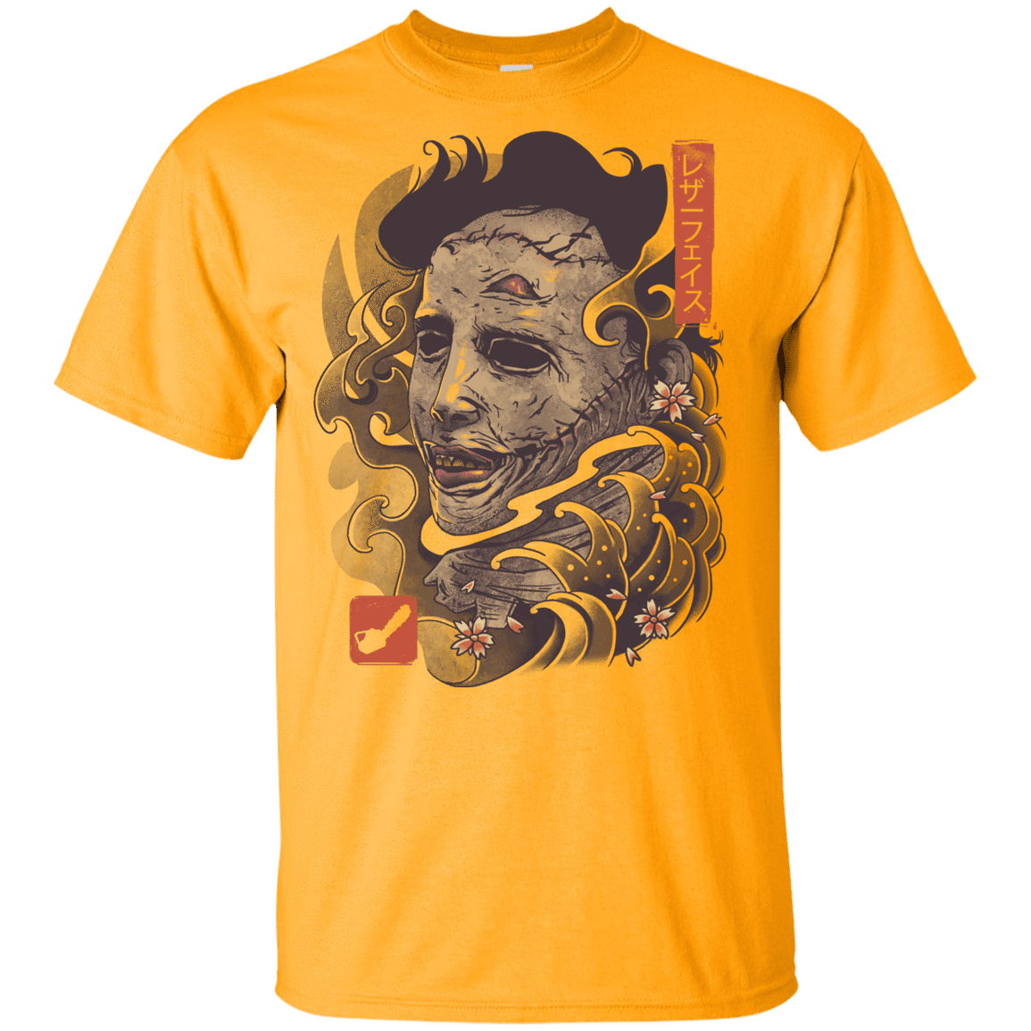 T-Shirts Gold / YXS Oni Leather Mask Youth T-Shirt