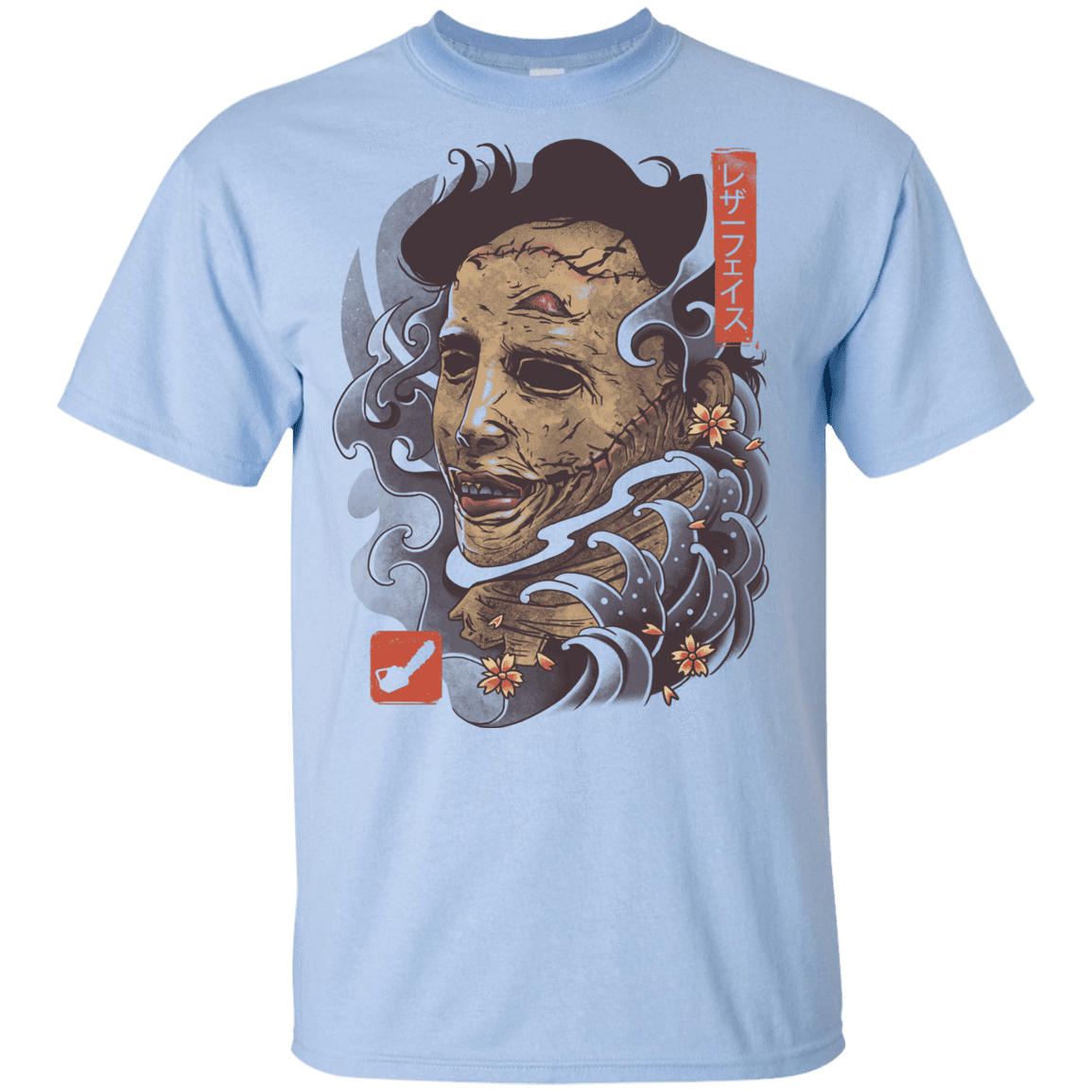 T-Shirts Light Blue / YXS Oni Leather Mask Youth T-Shirt