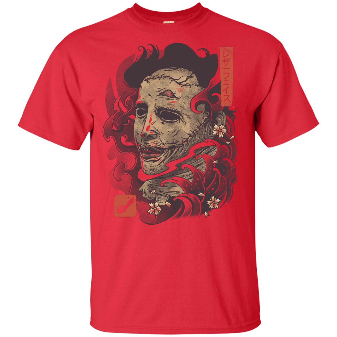 T-Shirts Red / YXS Oni Leather Mask Youth T-Shirt