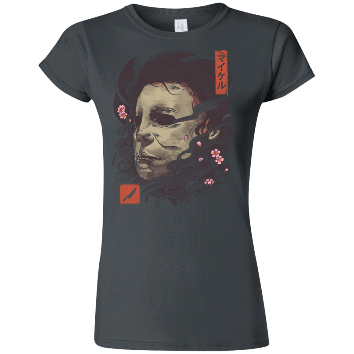 T-Shirts Charcoal / S Oni Slasher Mask Junior Slimmer-Fit T-Shirt