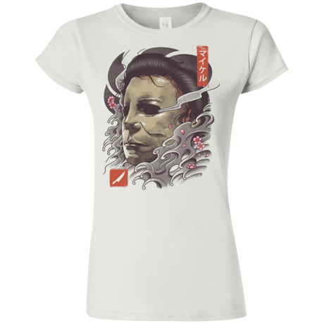 T-Shirts White / S Oni Slasher Mask Junior Slimmer-Fit T-Shirt