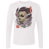 T-Shirts White / S Oni Slasher Mask Men's Premium Long Sleeve