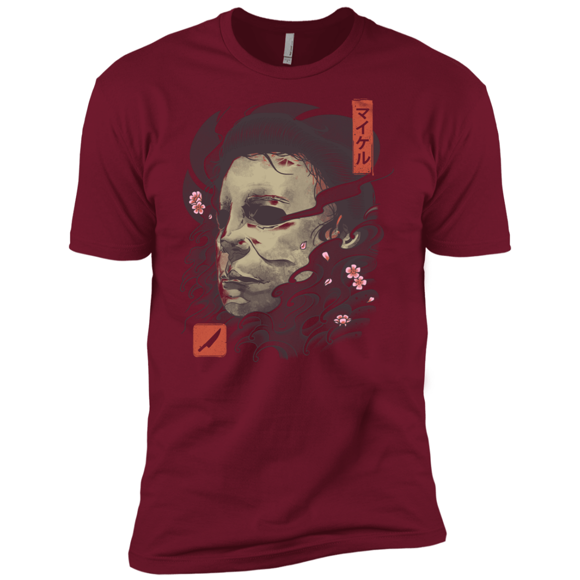 T-Shirts Cardinal / X-Small Oni Slasher Mask Men's Premium T-Shirt