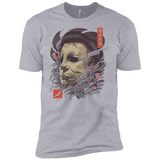 T-Shirts Heather Grey / X-Small Oni Slasher Mask Men's Premium T-Shirt