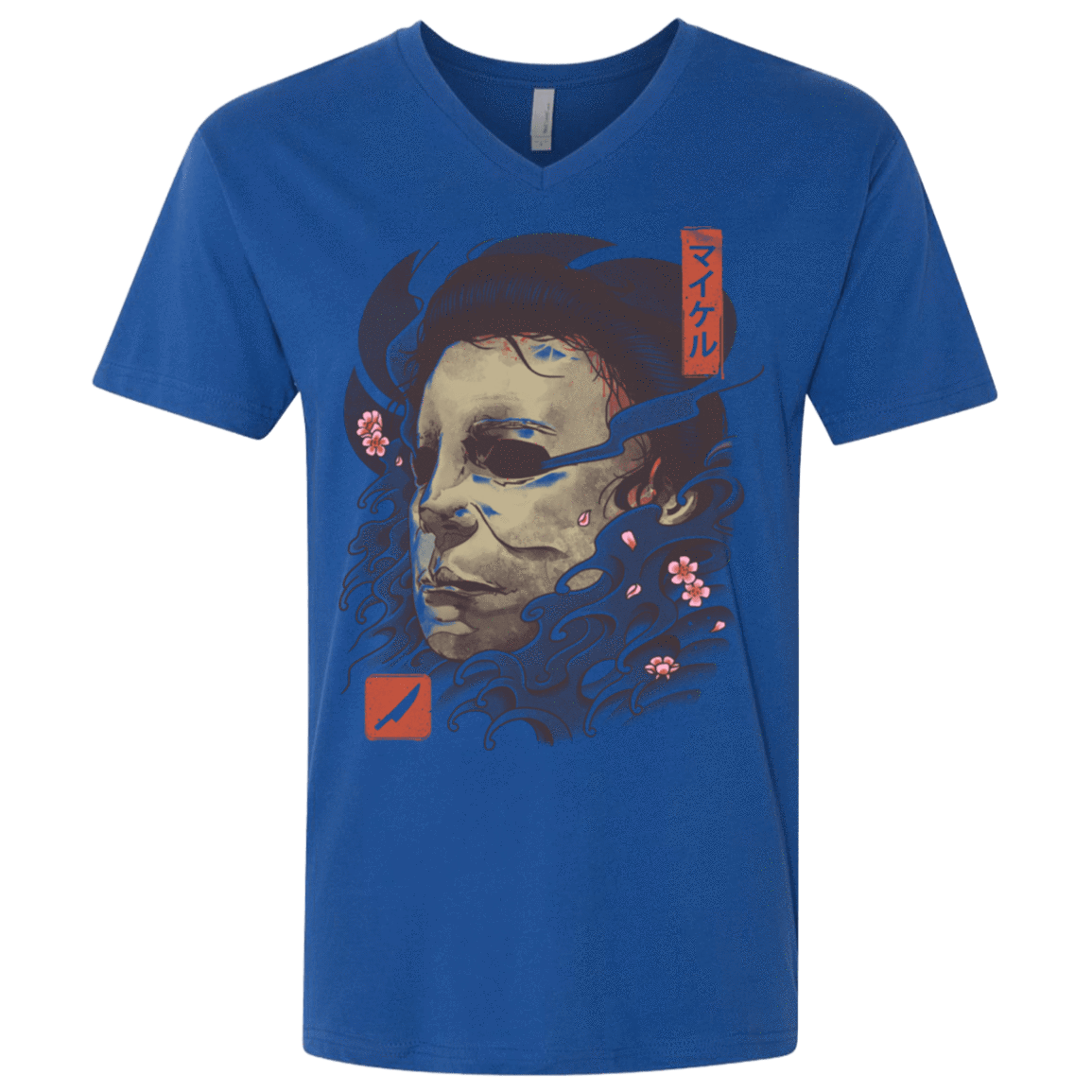 T-Shirts Royal / X-Small Oni Slasher Mask Men's Premium V-Neck