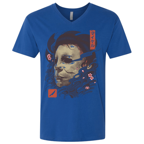 T-Shirts Royal / X-Small Oni Slasher Mask Men's Premium V-Neck