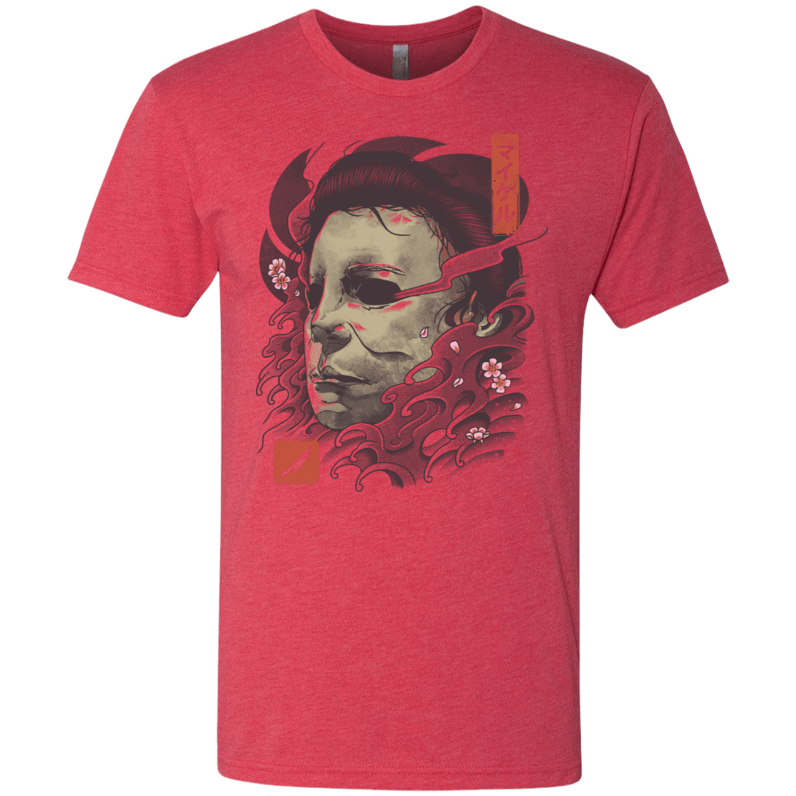 T-Shirts Vintage Red / S Oni Slasher Mask Men's Triblend T-Shirt