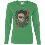 T-Shirts Irish Green / S Oni Slasher Mask Women's Long Sleeve T-Shirt