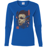 T-Shirts Royal / S Oni Slasher Mask Women's Long Sleeve T-Shirt