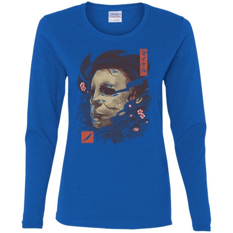 T-Shirts Royal / S Oni Slasher Mask Women's Long Sleeve T-Shirt