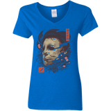 T-Shirts Royal / S Oni Slasher Mask Women's V-Neck T-Shirt