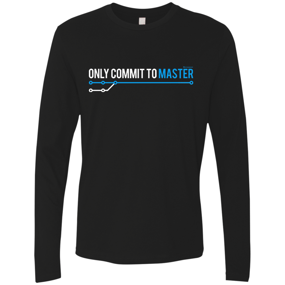 T-Shirts Black / Small Only Commit To Master Men's Premium Long Sleeve