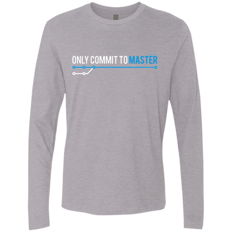 T-Shirts Heather Grey / Small Only Commit To Master Men's Premium Long Sleeve