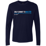 T-Shirts Midnight Navy / Small Only Commit To Master Men's Premium Long Sleeve