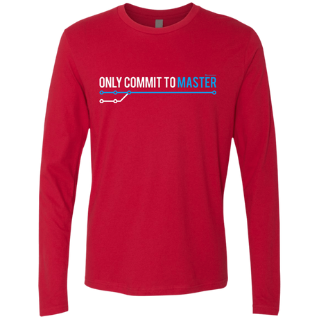 T-Shirts Red / Small Only Commit To Master Men's Premium Long Sleeve