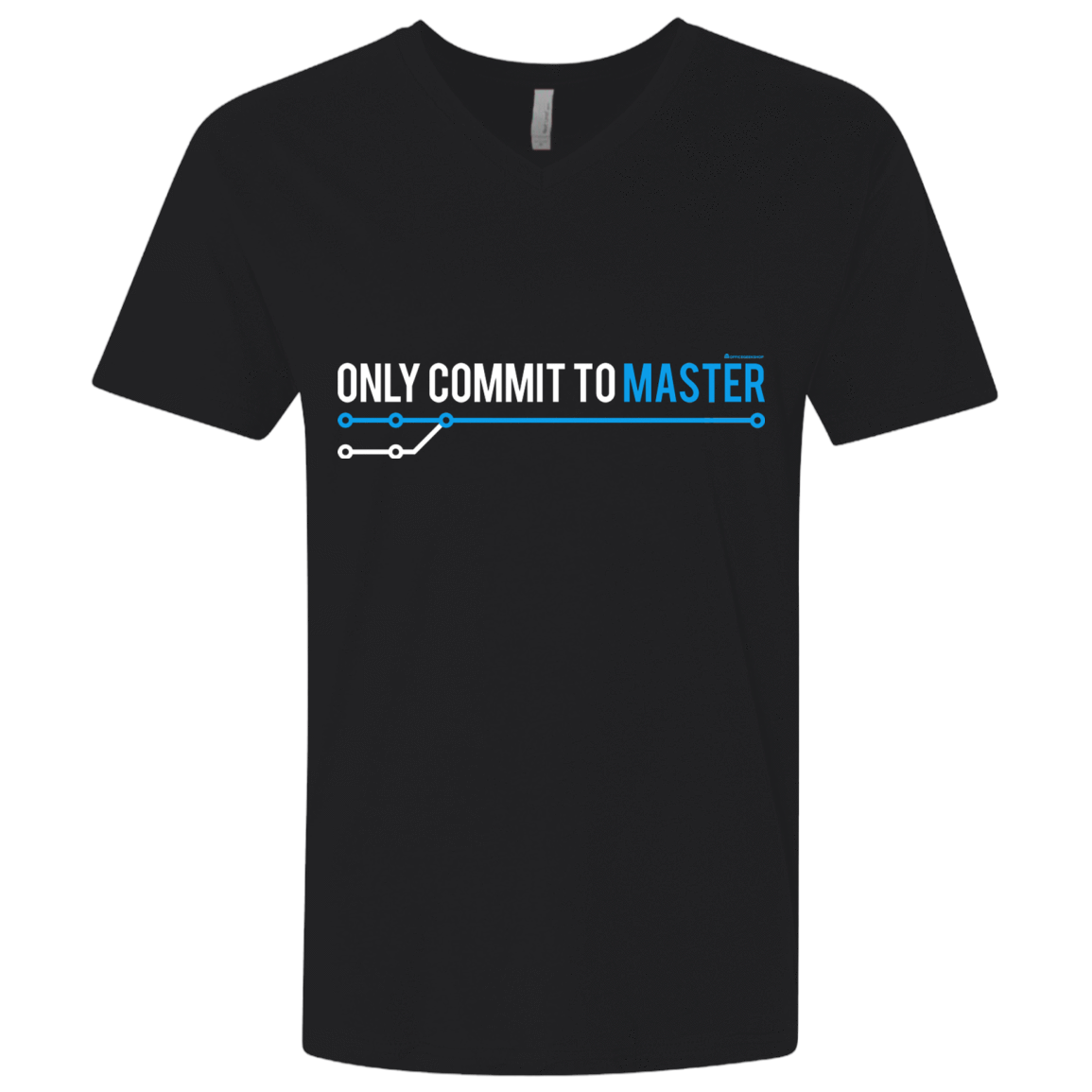 T-Shirts Black / X-Small Only Commit To Master Men's Premium V-Neck