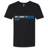 T-Shirts Black / X-Small Only Commit To Master Men's Premium V-Neck