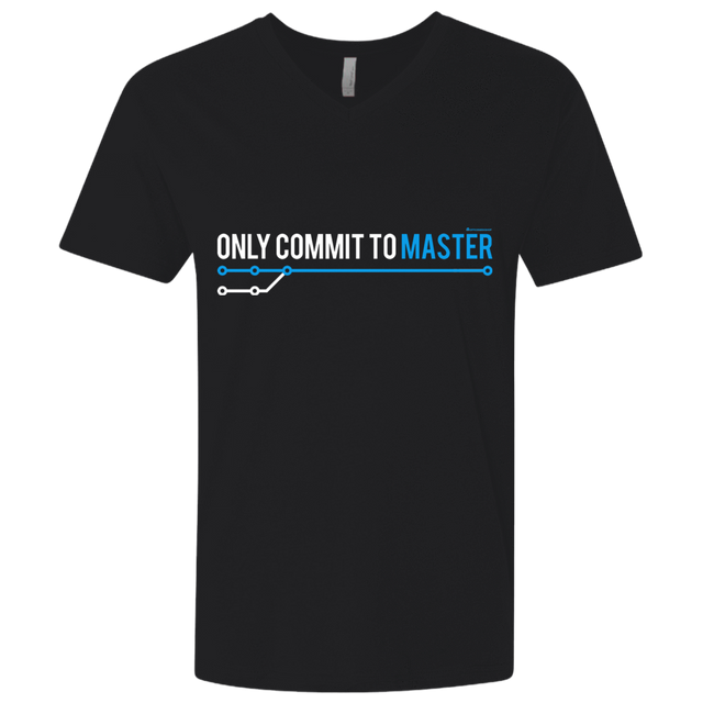 T-Shirts Black / X-Small Only Commit To Master Men's Premium V-Neck
