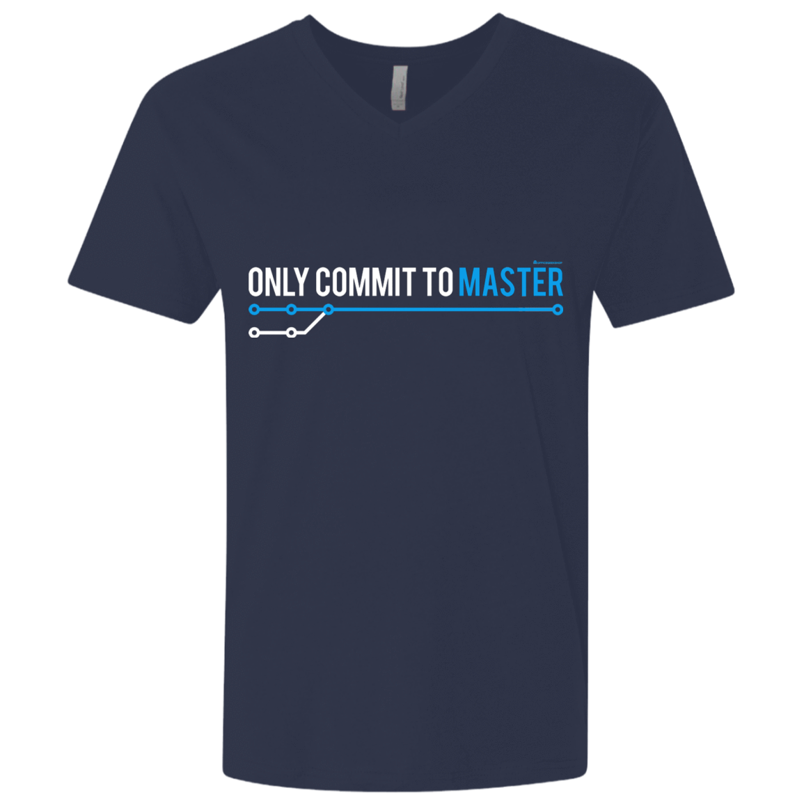 T-Shirts Midnight Navy / X-Small Only Commit To Master Men's Premium V-Neck
