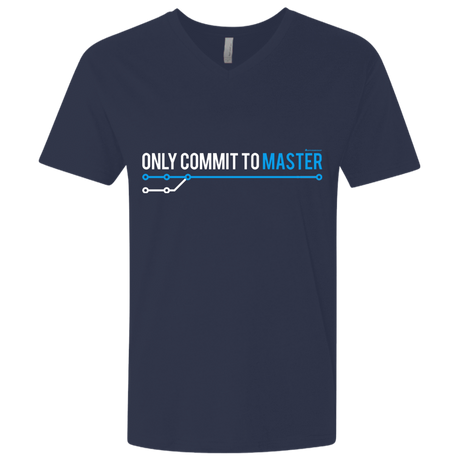 T-Shirts Midnight Navy / X-Small Only Commit To Master Men's Premium V-Neck