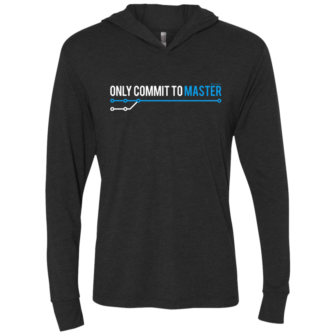 T-Shirts Vintage Black / X-Small Only Commit To Master Triblend Long Sleeve Hoodie Tee