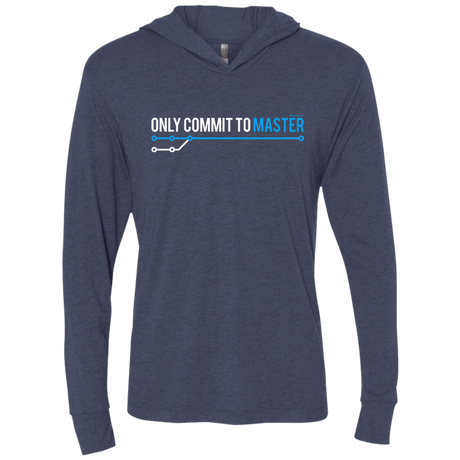 T-Shirts Vintage Navy / X-Small Only Commit To Master Triblend Long Sleeve Hoodie Tee