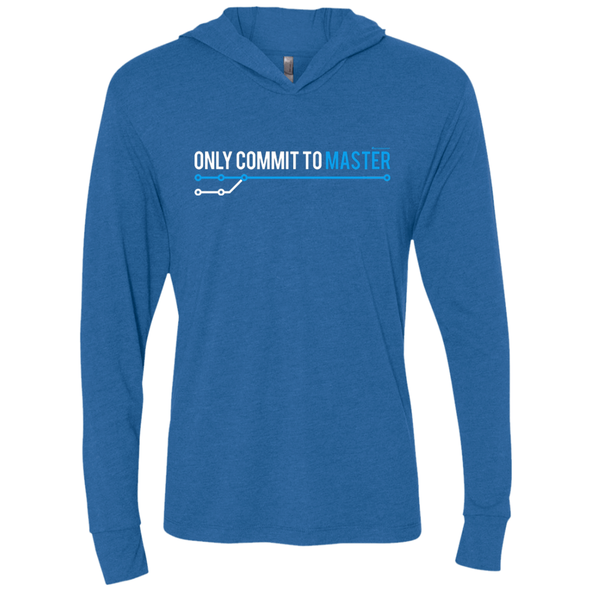 T-Shirts Vintage Royal / X-Small Only Commit To Master Triblend Long Sleeve Hoodie Tee