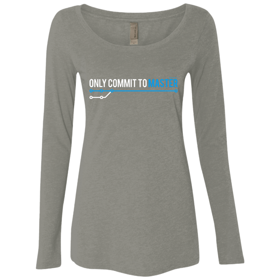 T-Shirts Venetian Grey / Small Only Commit To Master Women's Triblend Long Sleeve Shirt