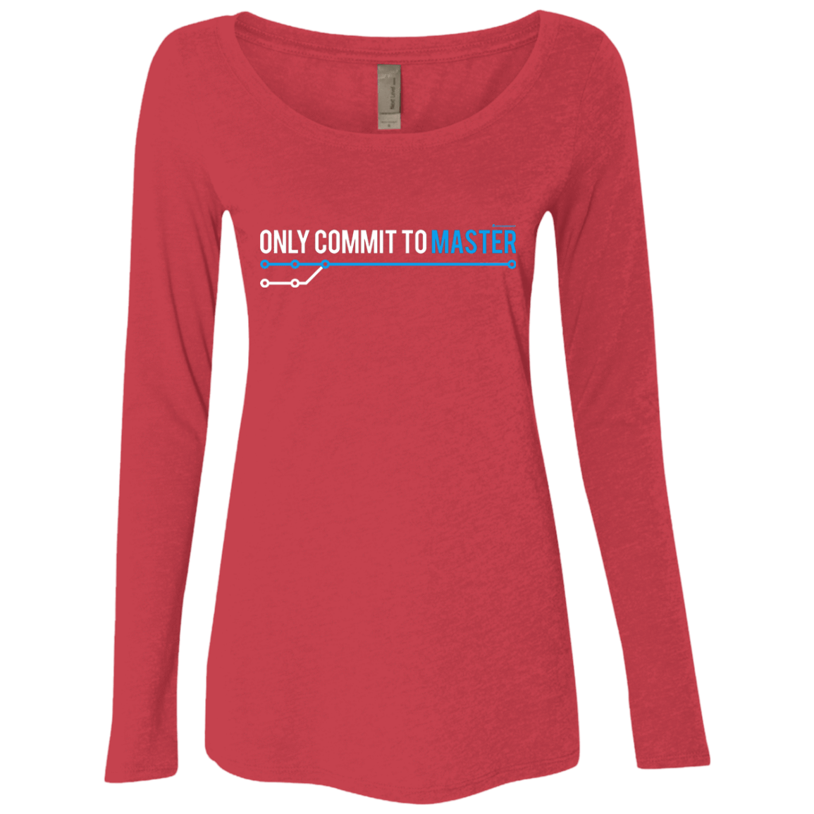 T-Shirts Vintage Red / Small Only Commit To Master Women's Triblend Long Sleeve Shirt