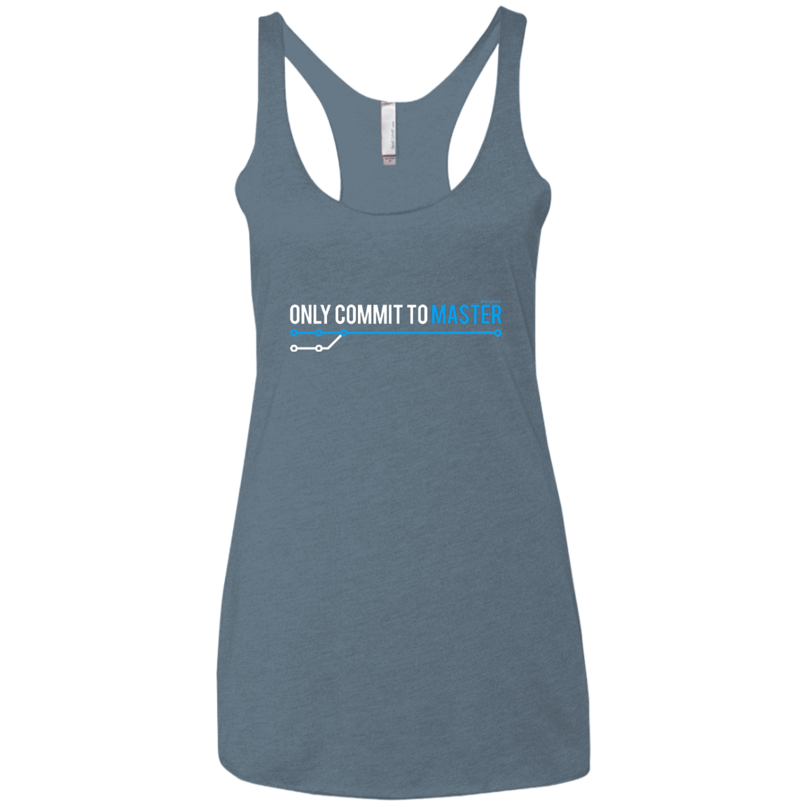 T-Shirts Indigo / X-Small Only Commit To Master Women's Triblend Racerback Tank