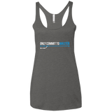 T-Shirts Premium Heather / X-Small Only Commit To Master Women's Triblend Racerback Tank
