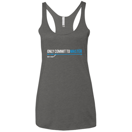 T-Shirts Premium Heather / X-Small Only Commit To Master Women's Triblend Racerback Tank