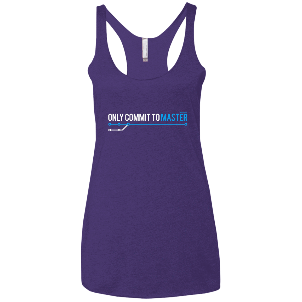 T-Shirts Purple Rush / X-Small Only Commit To Master Women's Triblend Racerback Tank