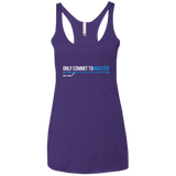 T-Shirts Purple Rush / X-Small Only Commit To Master Women's Triblend Racerback Tank