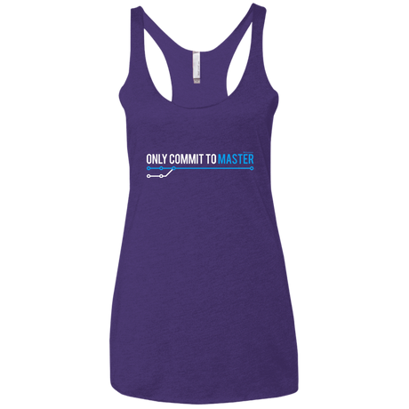 T-Shirts Purple Rush / X-Small Only Commit To Master Women's Triblend Racerback Tank