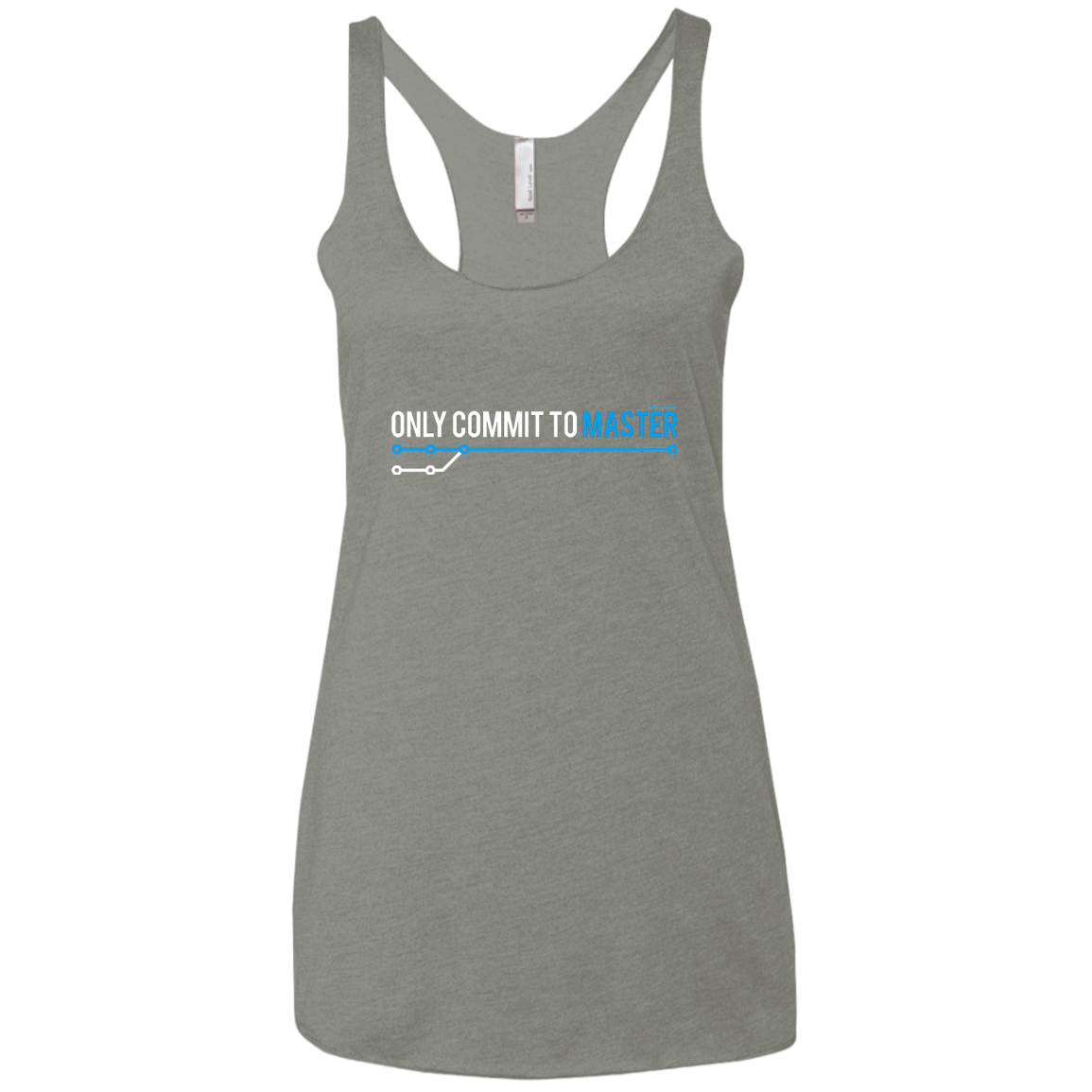 T-Shirts Venetian Grey / X-Small Only Commit To Master Women's Triblend Racerback Tank