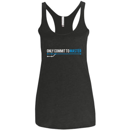 T-Shirts Vintage Black / X-Small Only Commit To Master Women's Triblend Racerback Tank