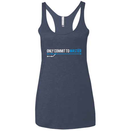 T-Shirts Vintage Navy / X-Small Only Commit To Master Women's Triblend Racerback Tank